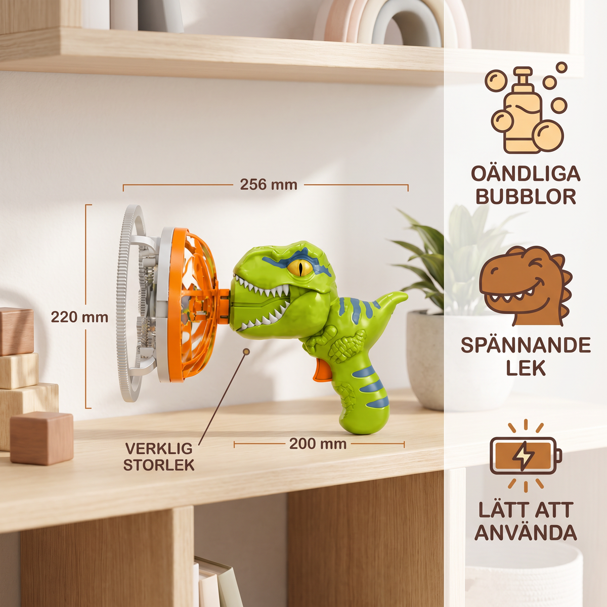 Dinosauriebubbelpistol