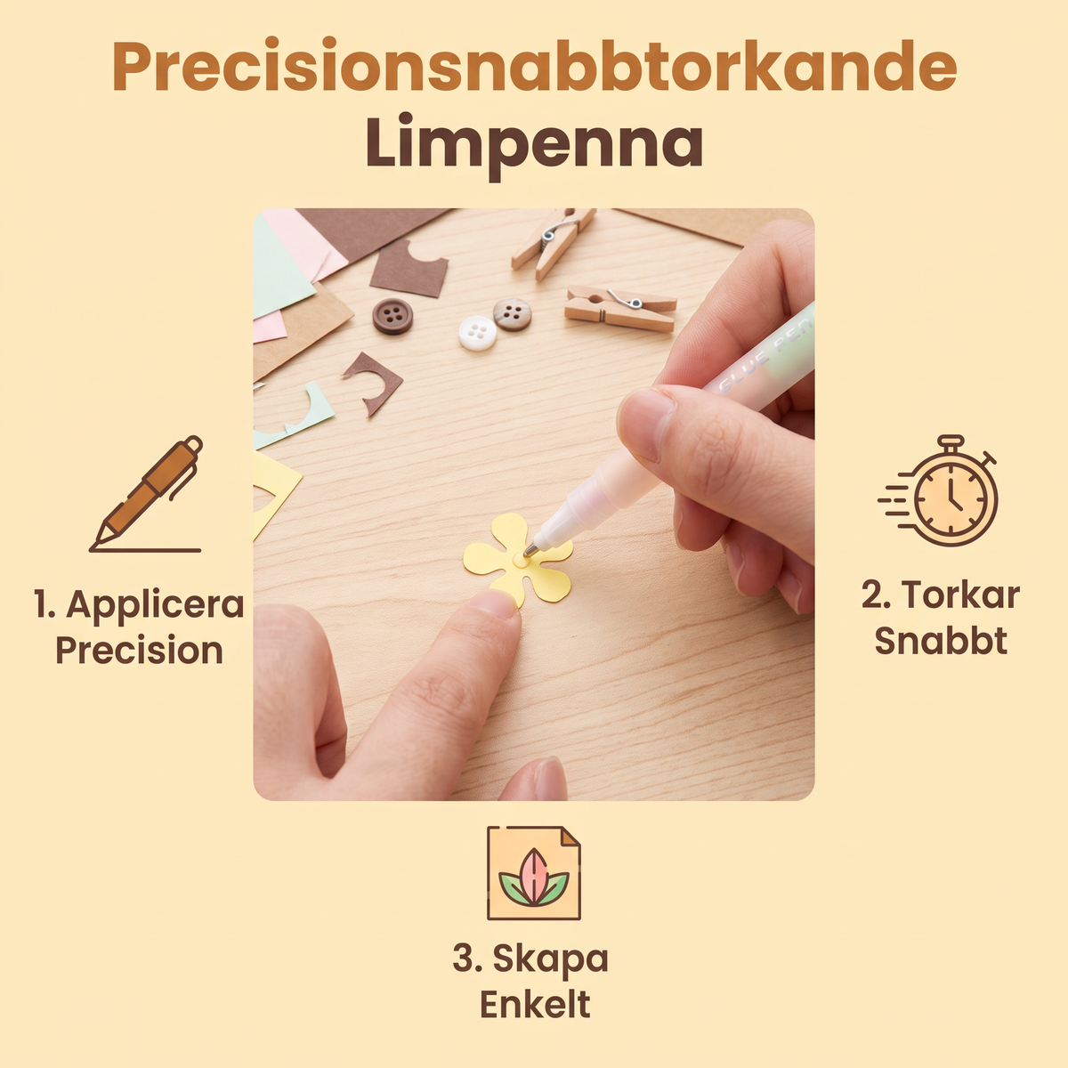 Precisionsnabbtorkande Limpenna