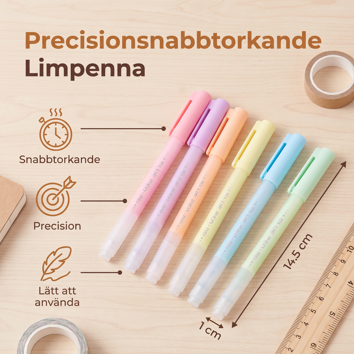 Precisionsnabbtorkande Limpenna