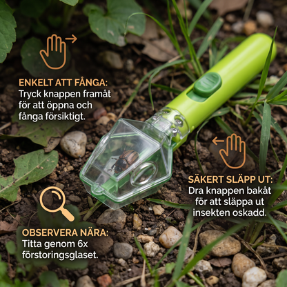 Insektsfångare för Barn med 6x Förstoringsglas – Verktyg för Insektsobservation och Upptäckter Utomhus