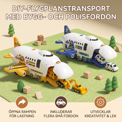 DIY-flygplanstransport med byggfordon – Lekset