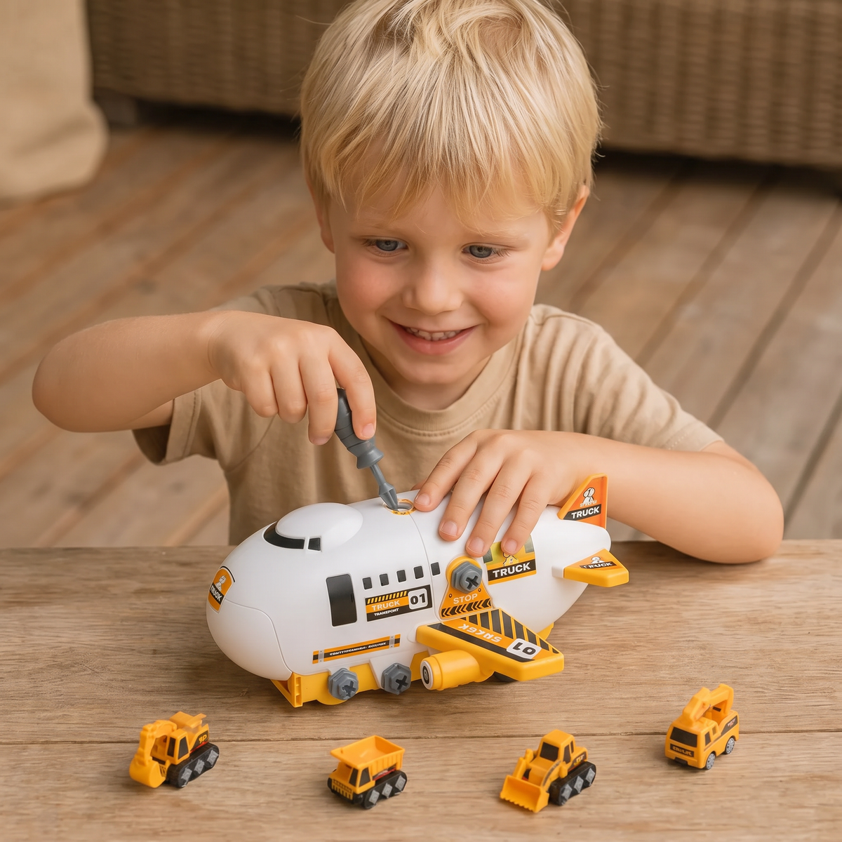 DIY-flygplanstransport med byggfordon – Lekset