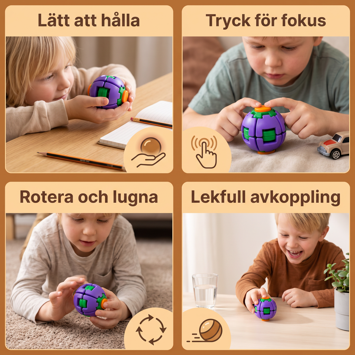 Roterande Antistress Avslappningsboll