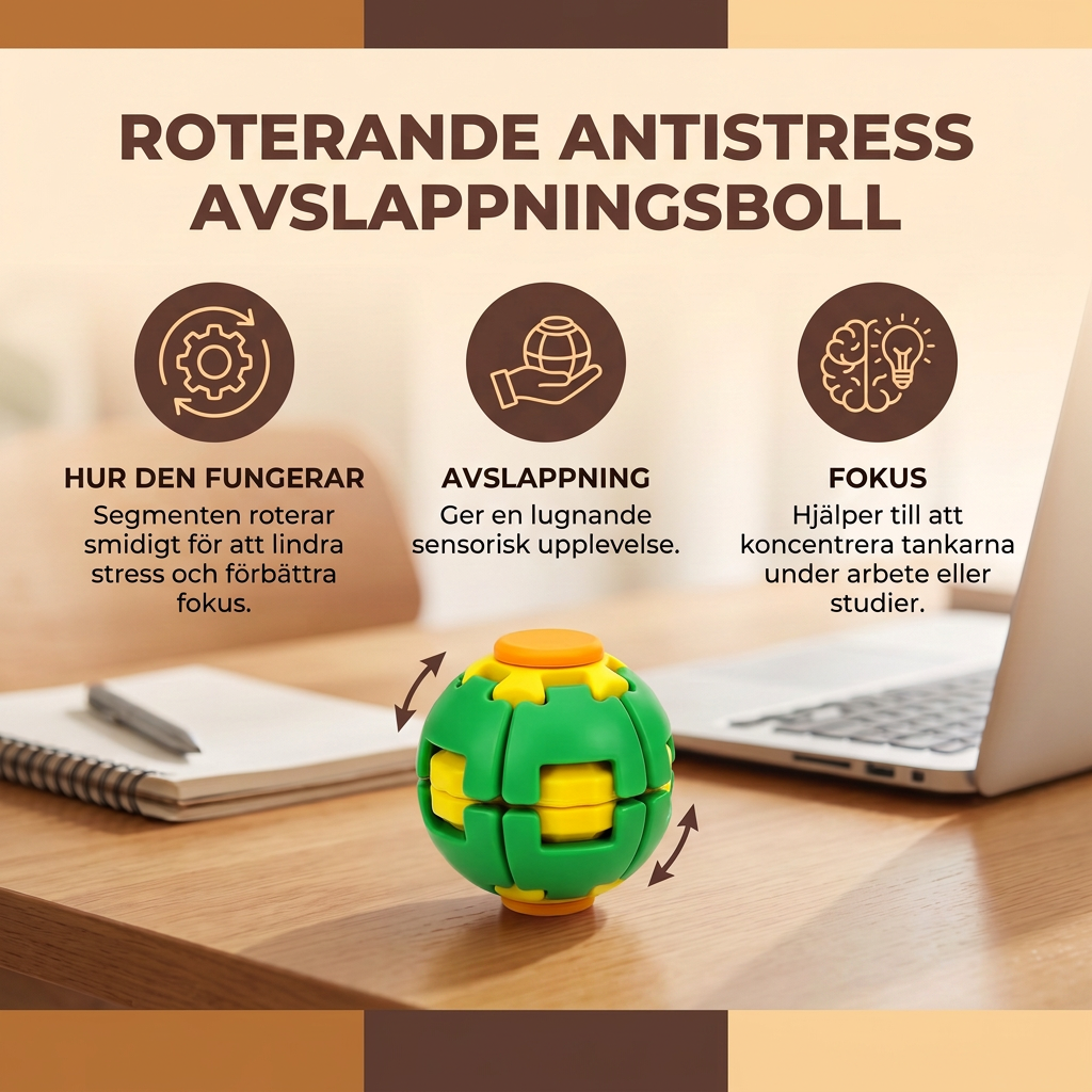 Roterande Antistress Avslappningsboll