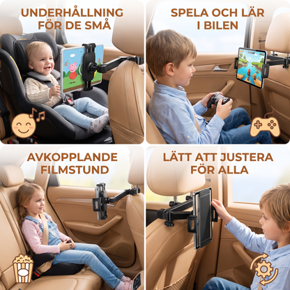 360° Roterbar Surfplattehållare för Bilens Nackstöd – Hållare för Surfplattor i Baksätet