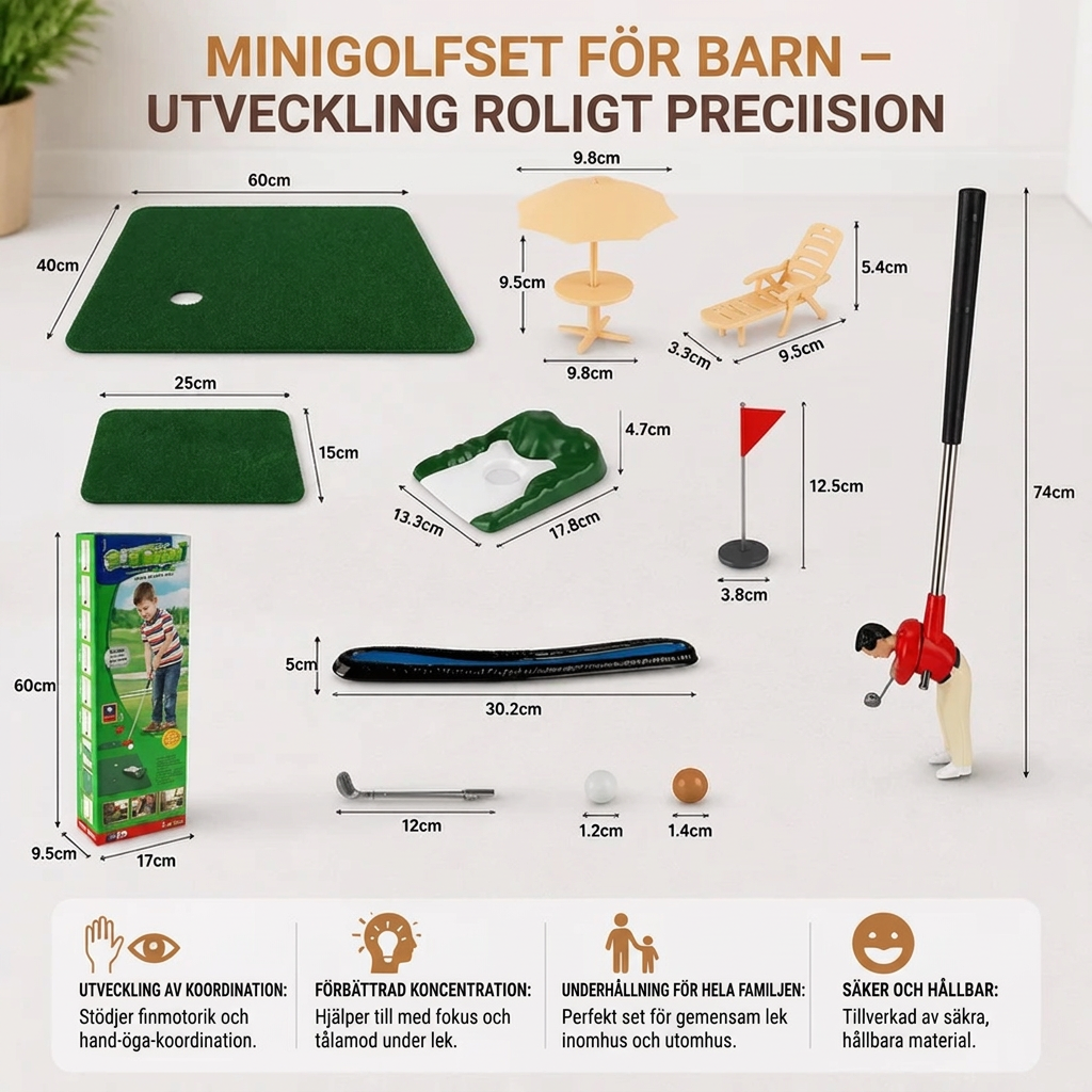 Mini Golfset för Barn – Golfleksak för Barn
