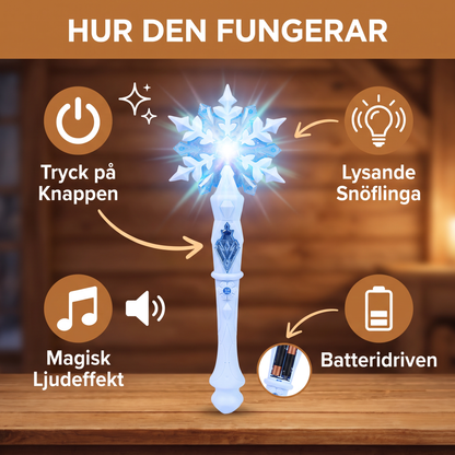 Lysande Prinsesstrollstav med Snöflinga för Barn