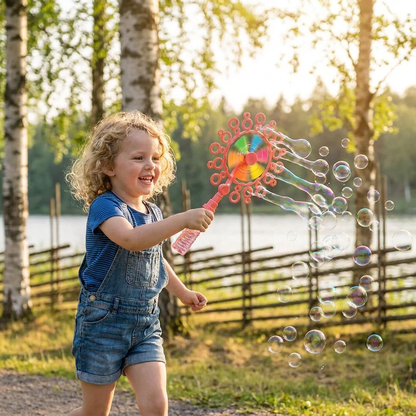 Bubbelstavset För Barn Med Vindkvarnsdesign För Utomhuslek
