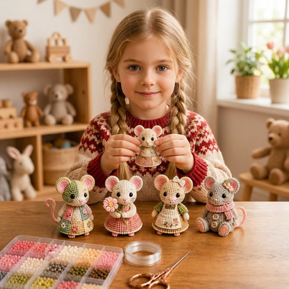 DIY-set för 3D-pärldjur – Skapa Miniatyrfigurer med Pärlor för Nybörjare