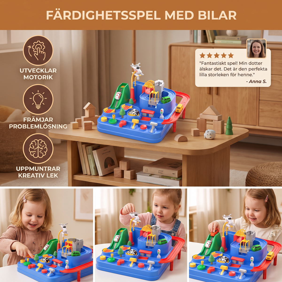 Färdighetsspel med Bilar