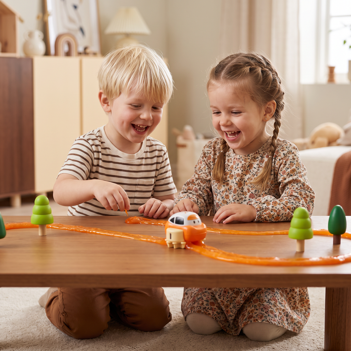 Magiskt Slime-Racerbaneset – DIY-Äventyr med Elbilar