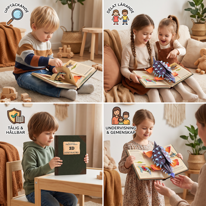 Interaktiv 3D Dinosaurie Pop-Up-Encyklopedi