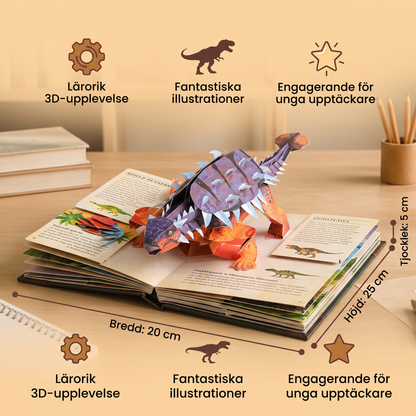 Interaktiv 3D Dinosaurie Pop-Up-Encyklopedi