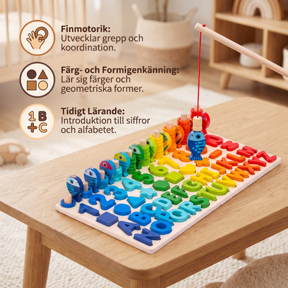 Färdighetsutveckling – Montessori Aktivitetsbräda I Trä