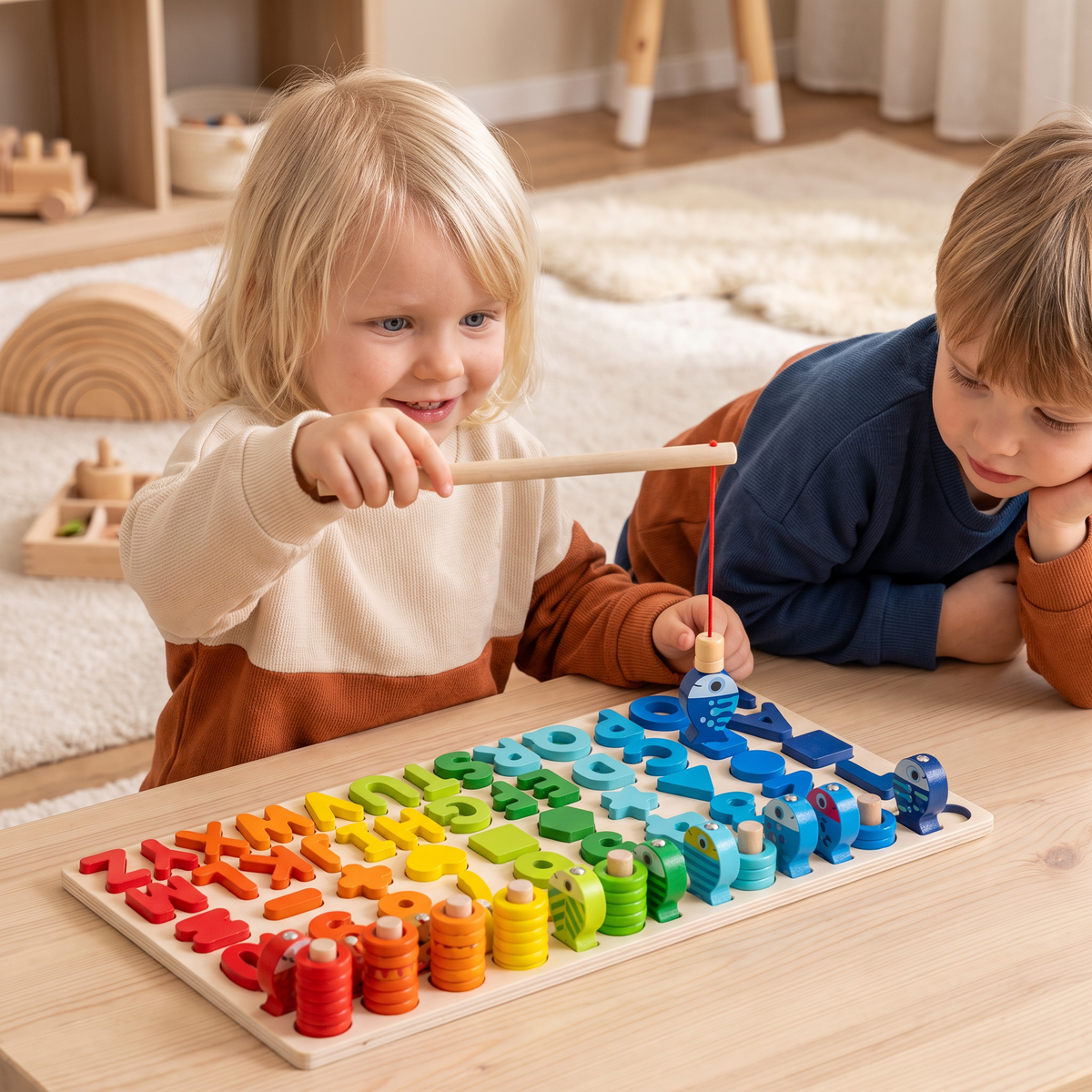 Färdighetsutveckling – Montessori Aktivitetsbräda I Trä