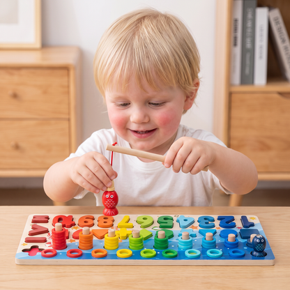 Färdighetsutveckling – Montessori Aktivitetsbräda I Trä