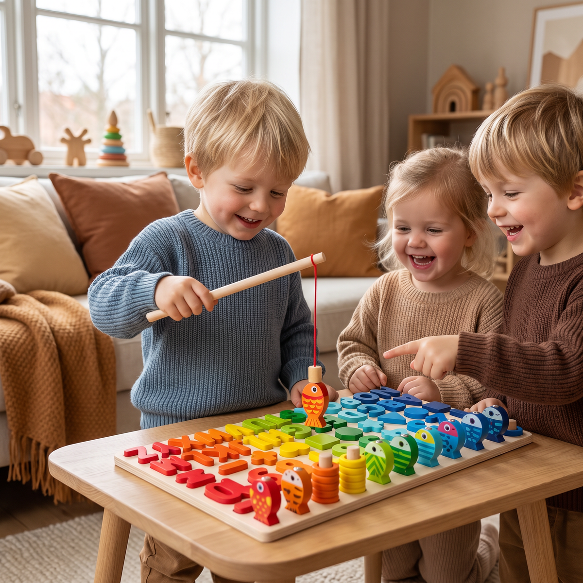 Färdighetsutveckling – Montessori Aktivitetsbräda I Trä