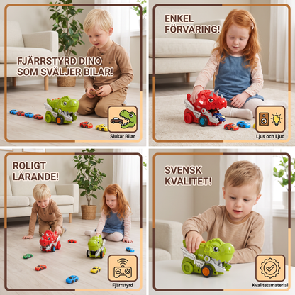 Fjärrstyrd Dino Lastbil Som Sväljer Bilar