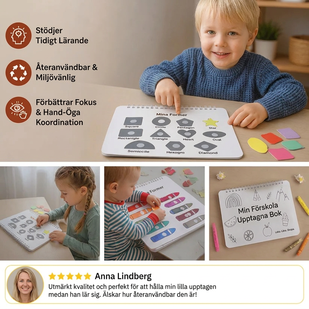 Montessori-aktivitetsbok – Återanvändbar Aktivitetsbok För Förskoleinlärning