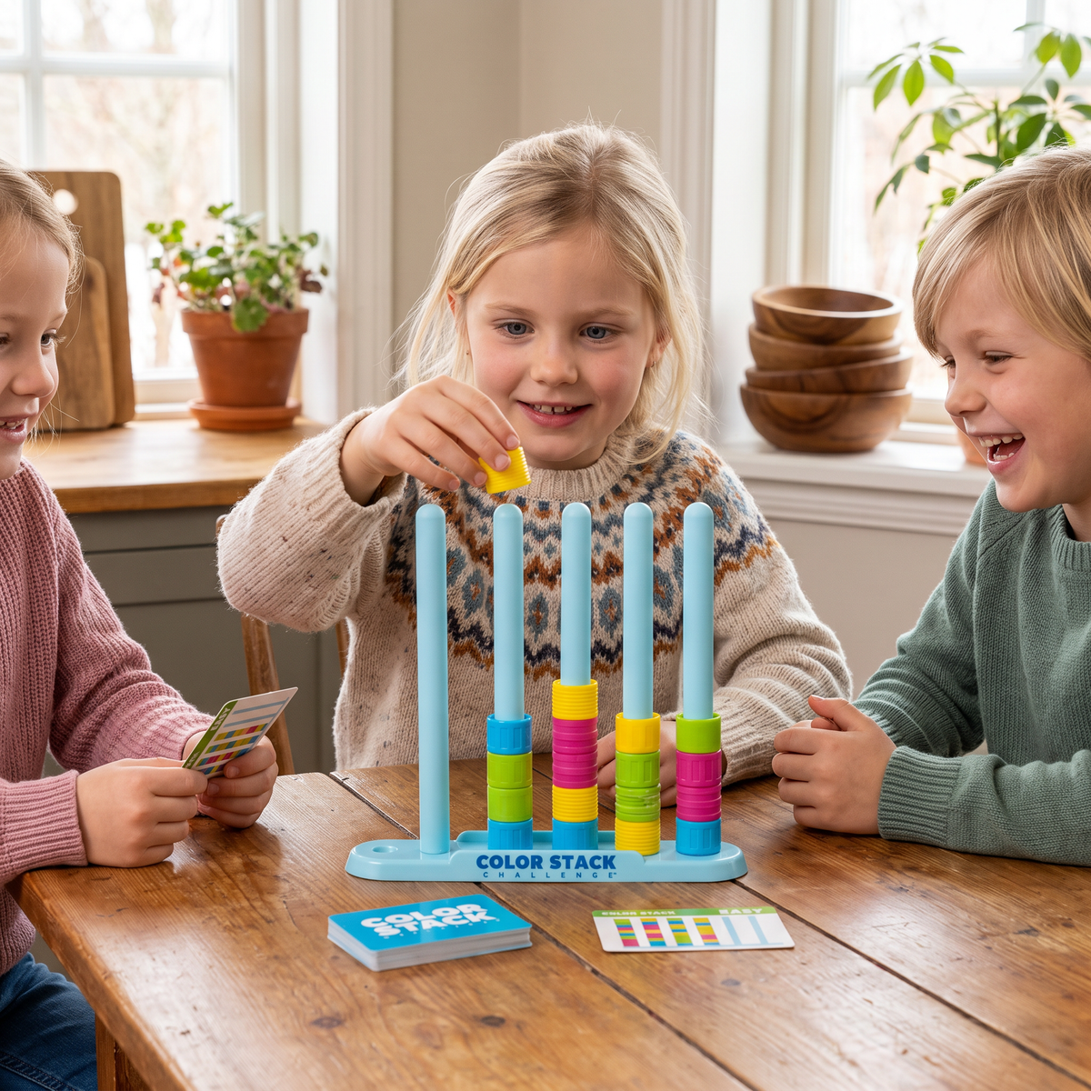 Färg Staplingsutmaning – Ett Snabbt Färgmatchningsspel För Fester Och Hela Familjen