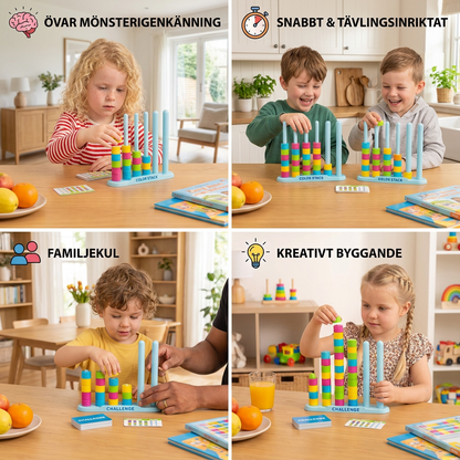 Färg Staplingsutmaning – Ett Snabbt Färgmatchningsspel För Fester Och Hela Familjen