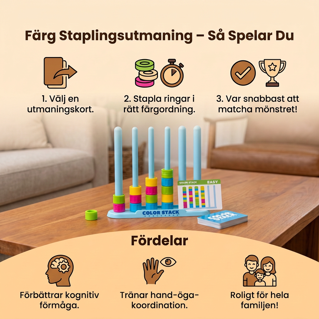 Färg Staplingsutmaning – Ett Snabbt Färgmatchningsspel För Fester Och Hela Familjen