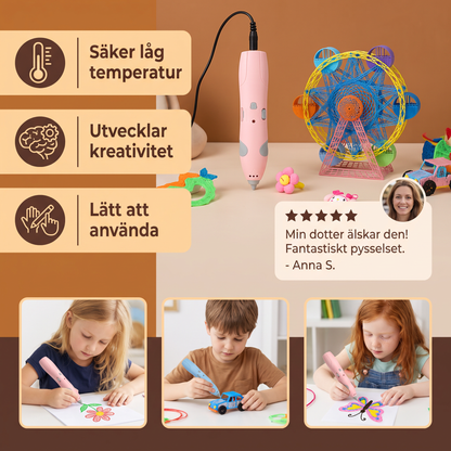 3D-Pennset Med Låg Temperatur För Barn – Säkert DIY-STEM-Ritset