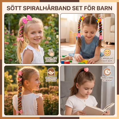 Sött Spiralhårband Set för Barn