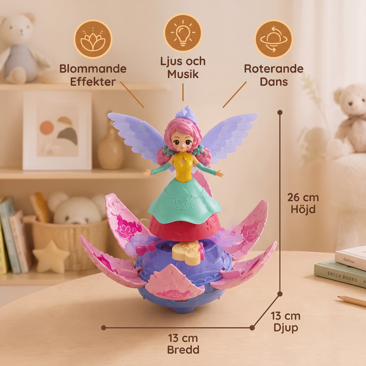 Magisk Blommande Dansande Prinsessdocka