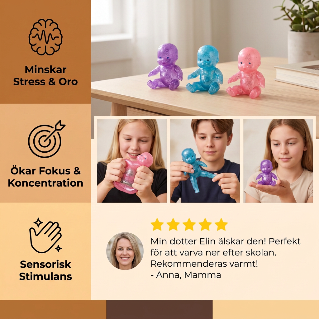 Lugnande Anti-Stress Klämleksak För Bebisar