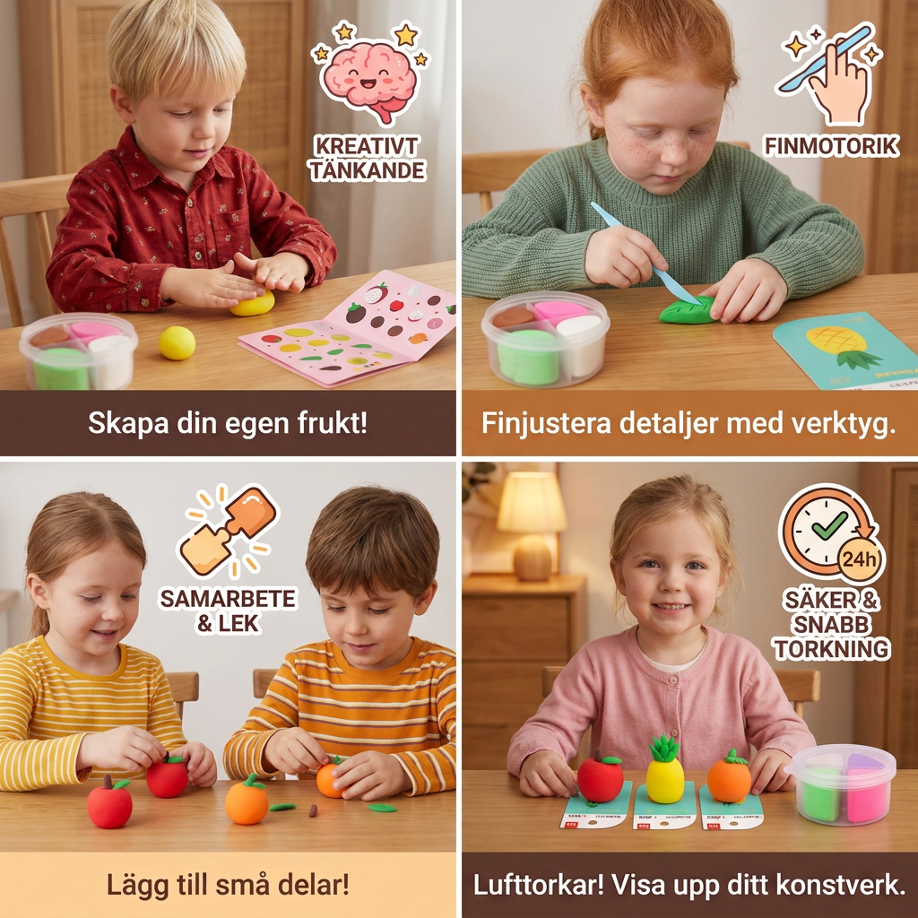 DIY-set med lufttorkande lera för barn