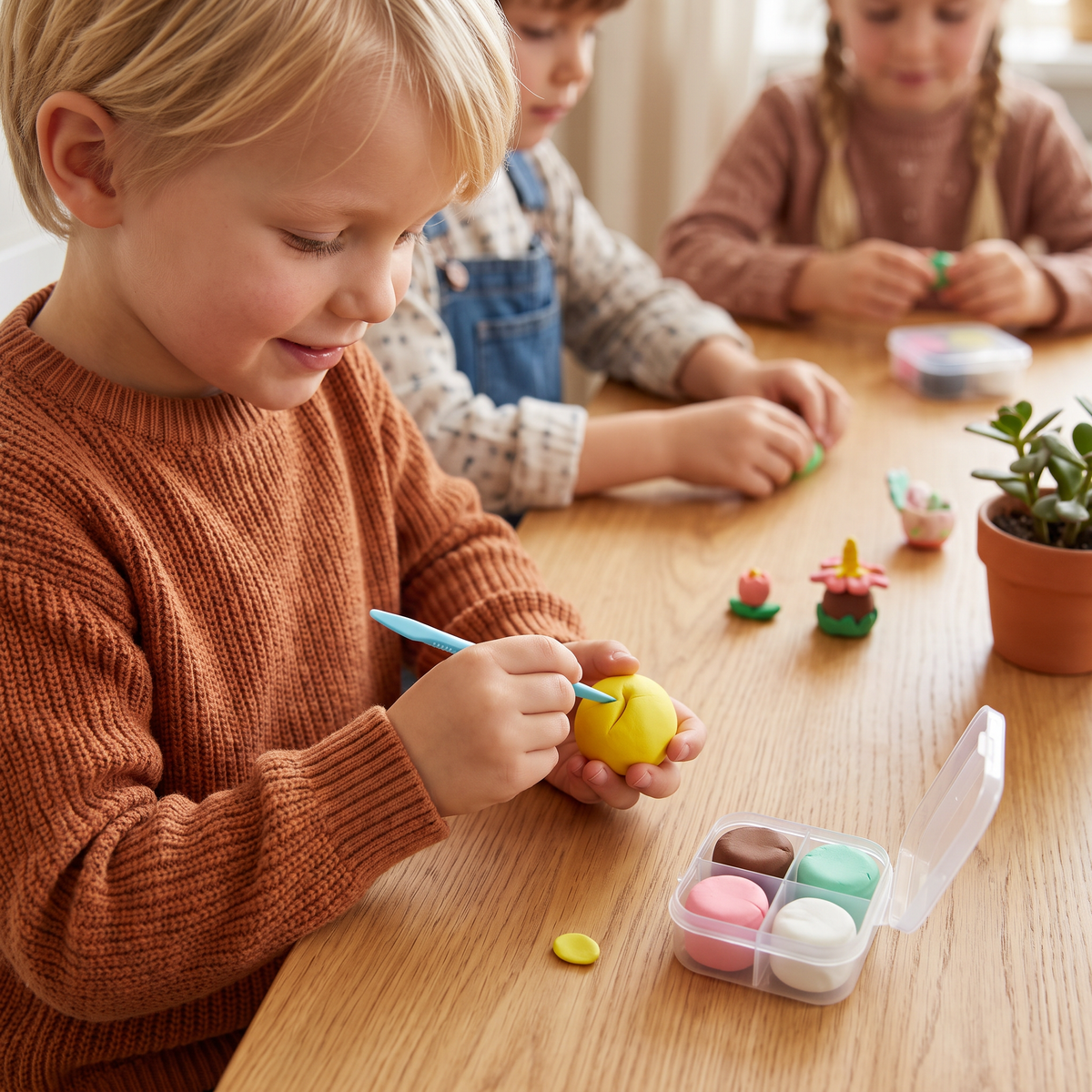 DIY-set med lufttorkande lera för barn