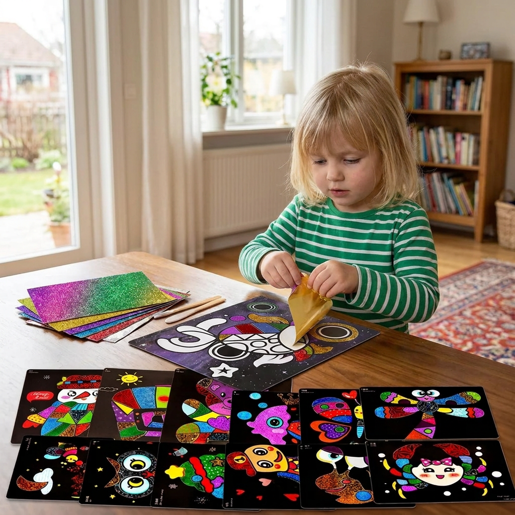 DIY-pysselset med foliekonst för barn