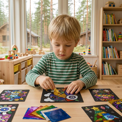 DIY-pysselset med foliekonst för barn