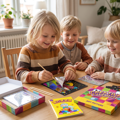 DIY-pysselset med foliekonst för barn