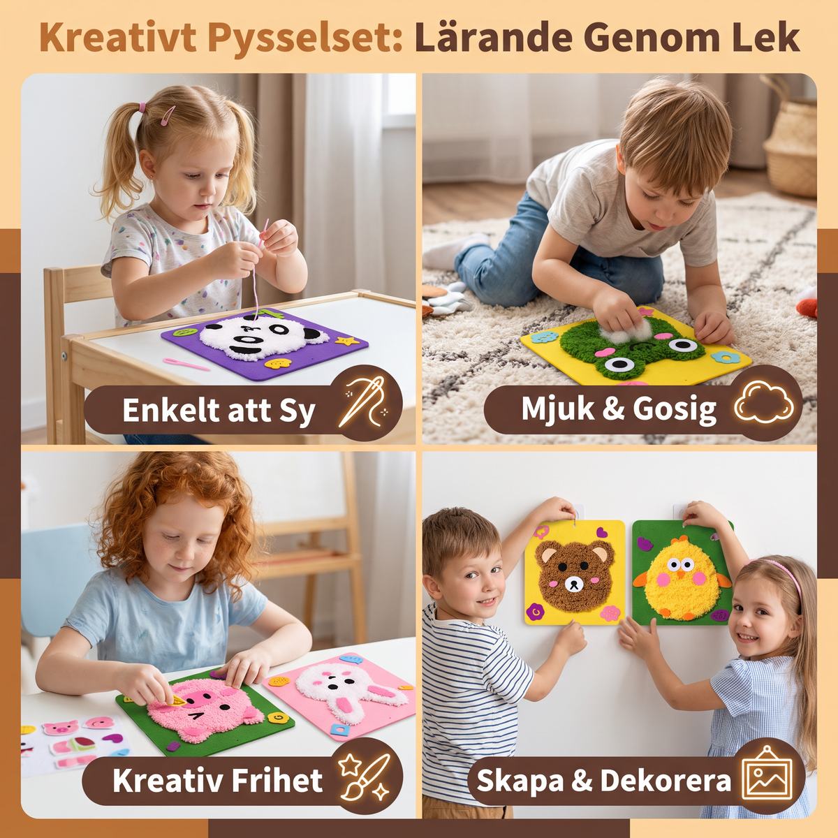 Kreativt pysselset för barn