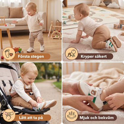 Andningsbara första gångs skor för bebisar och småbarn – mjuk sula och halkfri design