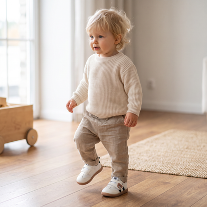 Andningsbara första gångs skor för bebisar och småbarn – mjuk sula och halkfri design