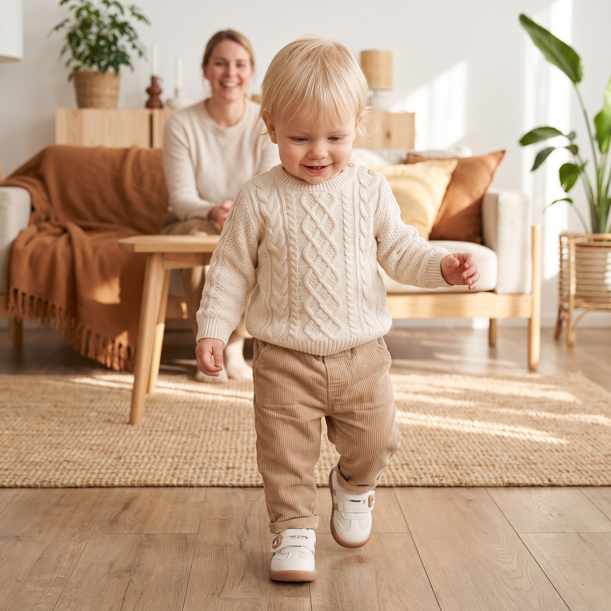 Andningsbara första gångs skor för bebisar och småbarn – mjuk sula och halkfri design