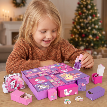 Överraskningsadventskalender Med Enhörning & Prinsessa För Flickor
