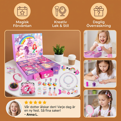 Överraskningsadventskalender Med Enhörning & Prinsessa För Flickor