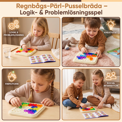 Regnbågs-Pärl-Pusselbräda – Logik- & Problemlösningsspel