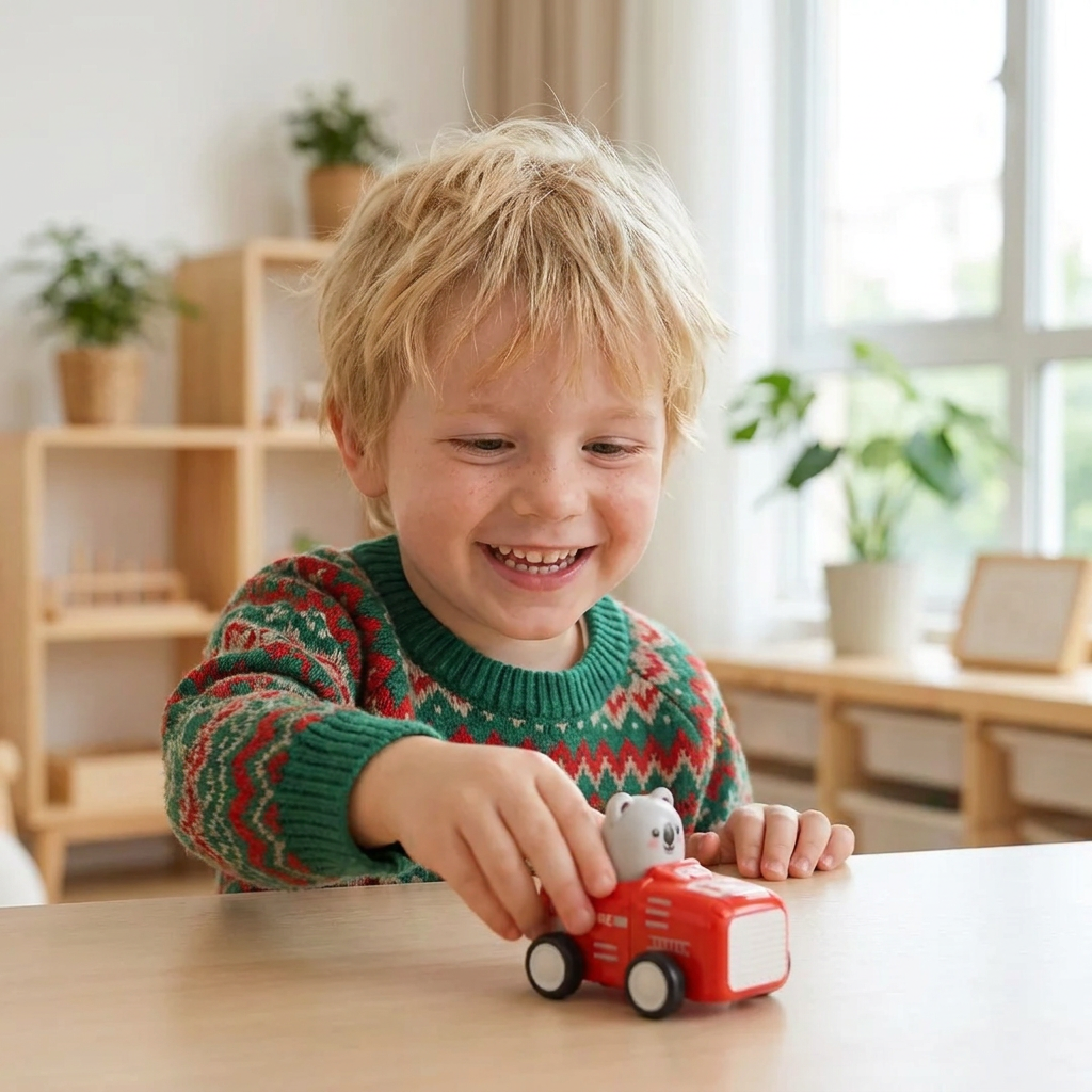 Press & Go Djurflygplan & Lastbil Leksak för Barn