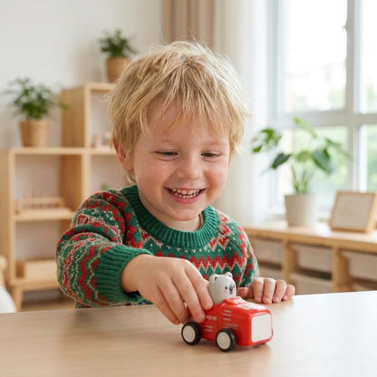 Press & Go Djurflygplan & Lastbil Leksak för Barn