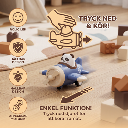 Press & Go Djurflygplan & Lastbil Leksak för Barn
