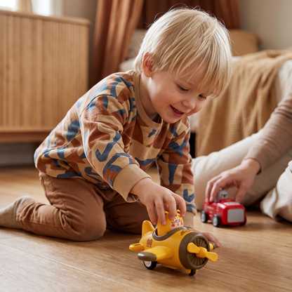 Press & Go Djurflygplan & Lastbil Leksak för Barn