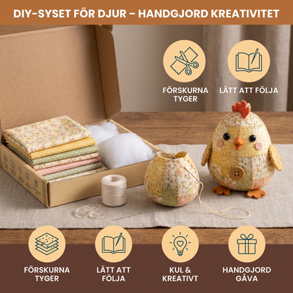 DIY-Syset för Djur – Pysselset för Handgjorda Tygdekorationer