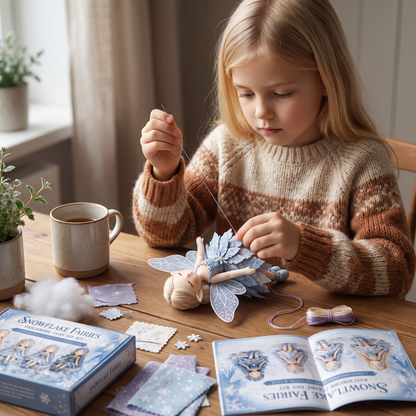 DIY-sömnadsset med älvor för barn – Skapa förtrollande älvdockor med tyg, tillbehör och instruktioner