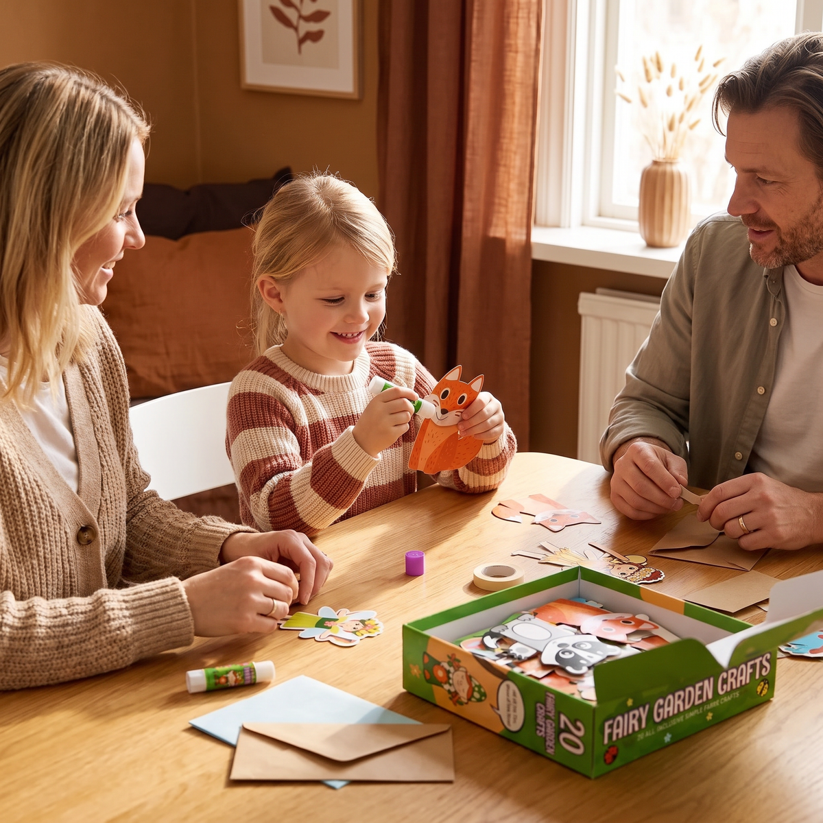 Pysselset i Papper för Barn – 20 Enkla DIY Pysselprojekt för Barn 3–10 År med Limstift, Tejp och Kuvert