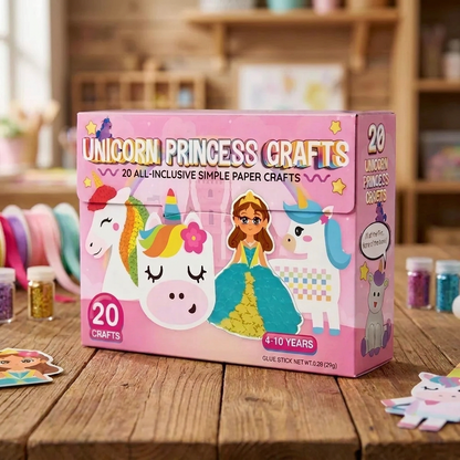 Pysselset i Papper för Barn – 20 Enkla DIY Pysselprojekt för Barn 3–10 År med Limstift, Tejp och Kuvert